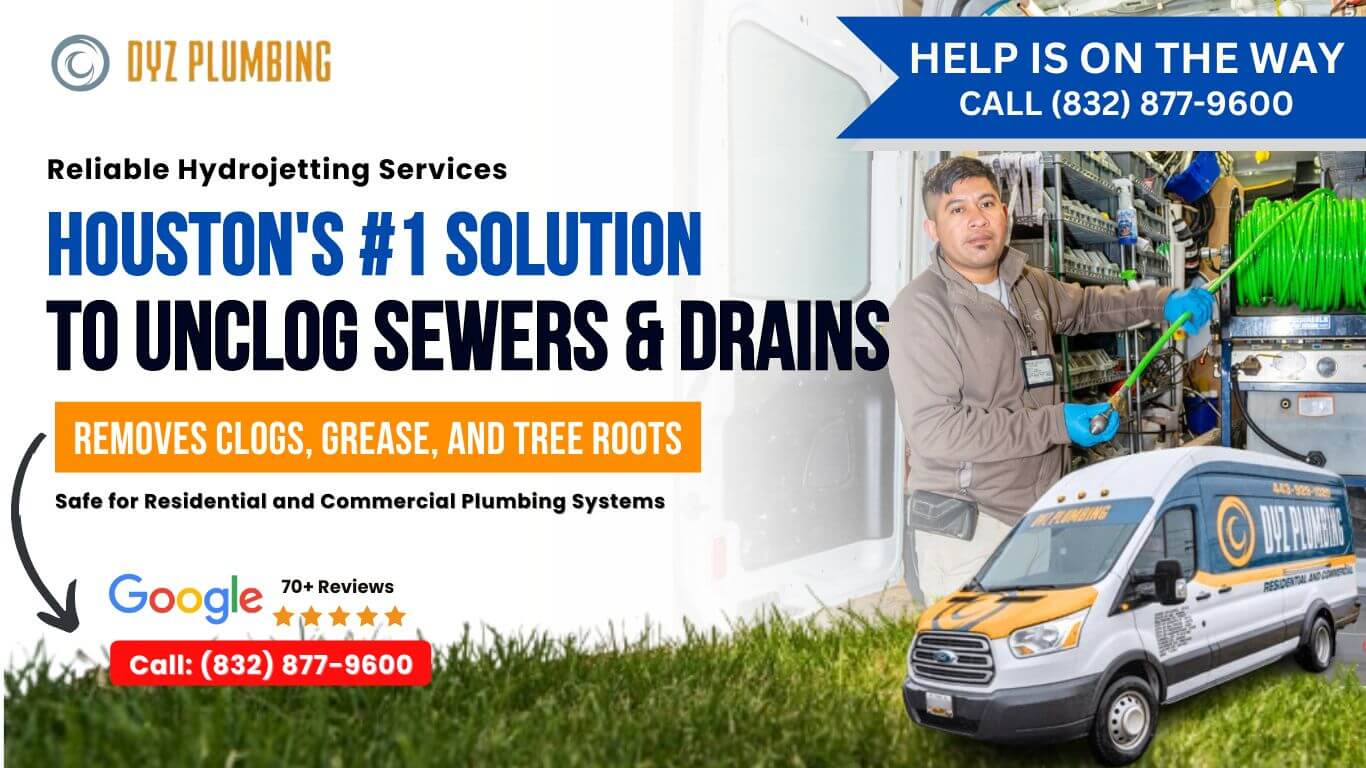 hydrojetting cleaning for sewer and drain unclogging